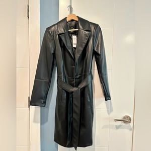 Bebe VEGAN LEATHER LONG COAT